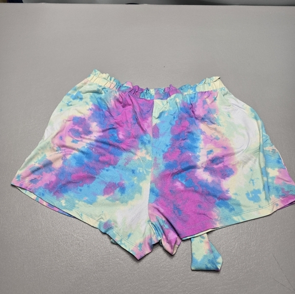 3/$15 full circle trends high rise tie dye lounge shorts women's size Large - Picture 6 of 9